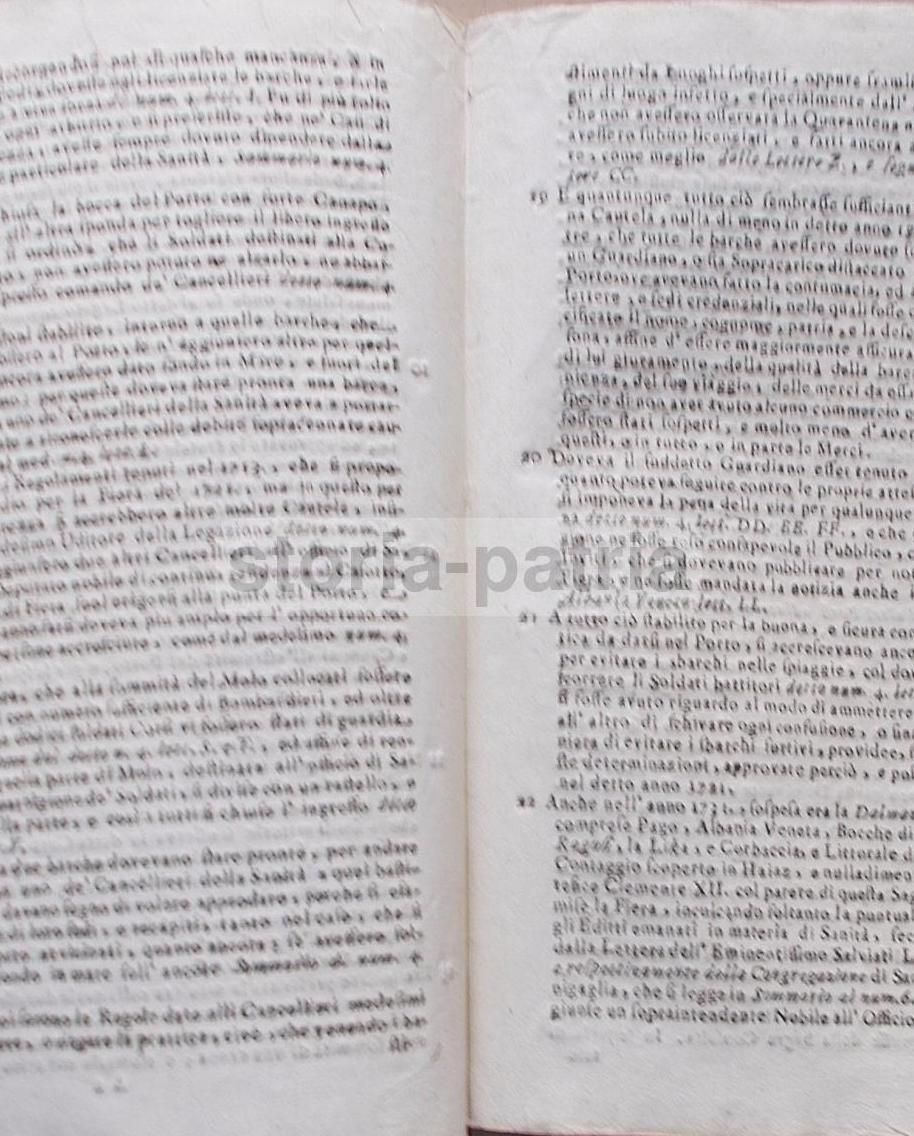 Peste E Quarantena Senigallia 1764 Gaetano Binarelli Dalmazia