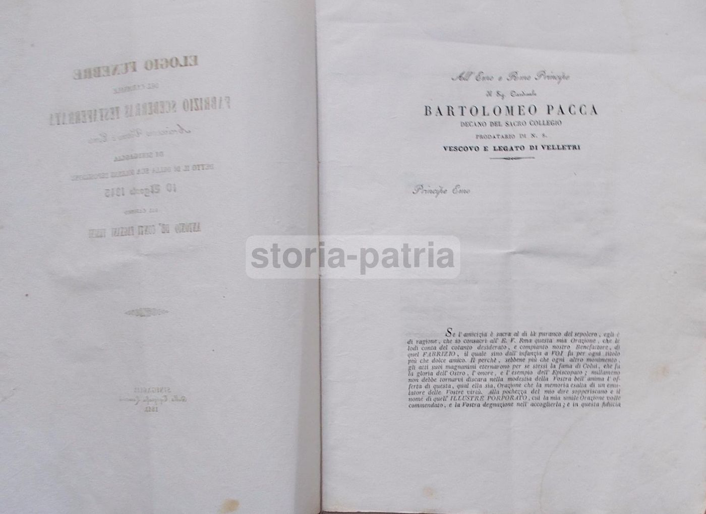 Elogio Funebre Del Cardinale Fabrizio Sceberras Testaferrata, 1843