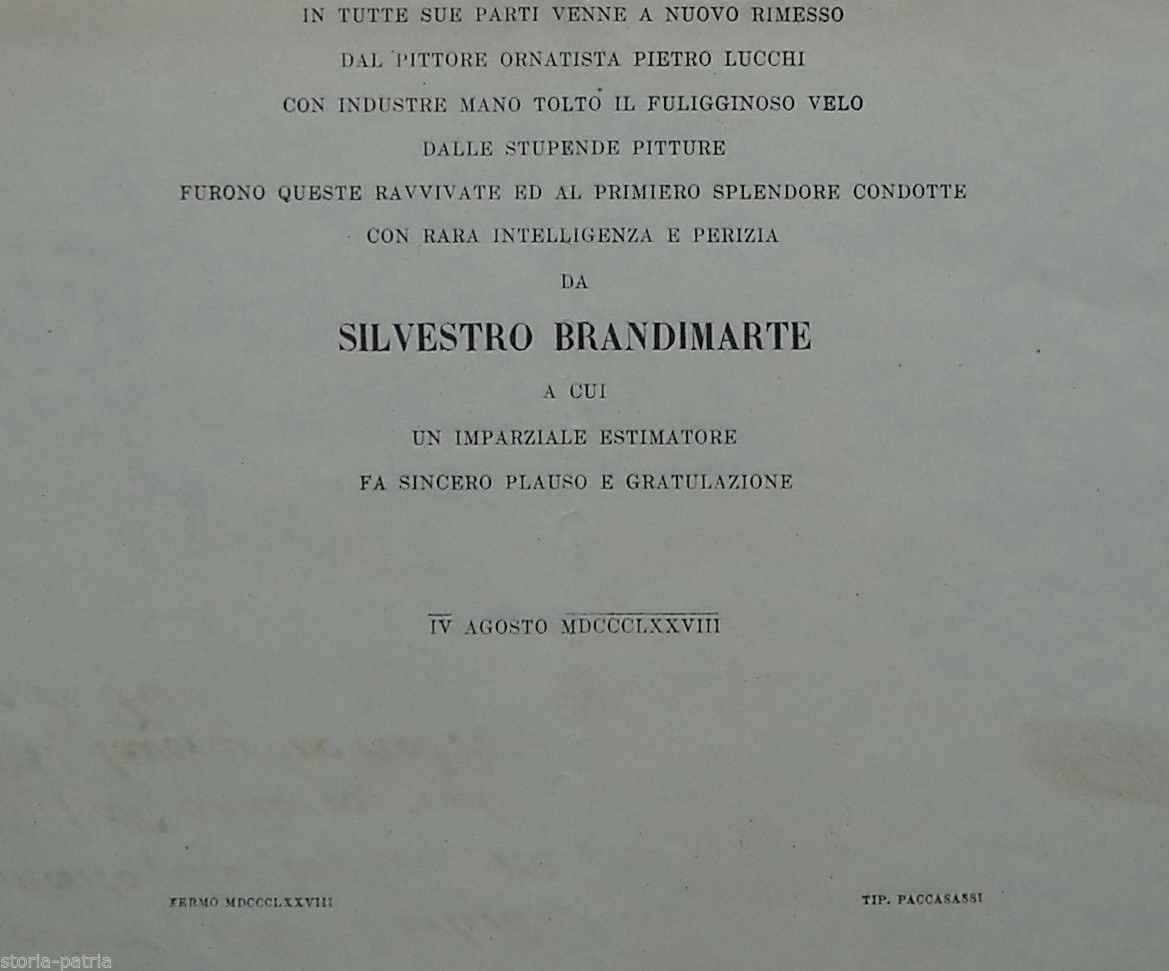 Teatro Dell'Aquila, Fermo (1878). Foglio Volante Sugli Artisti E Brandimarte