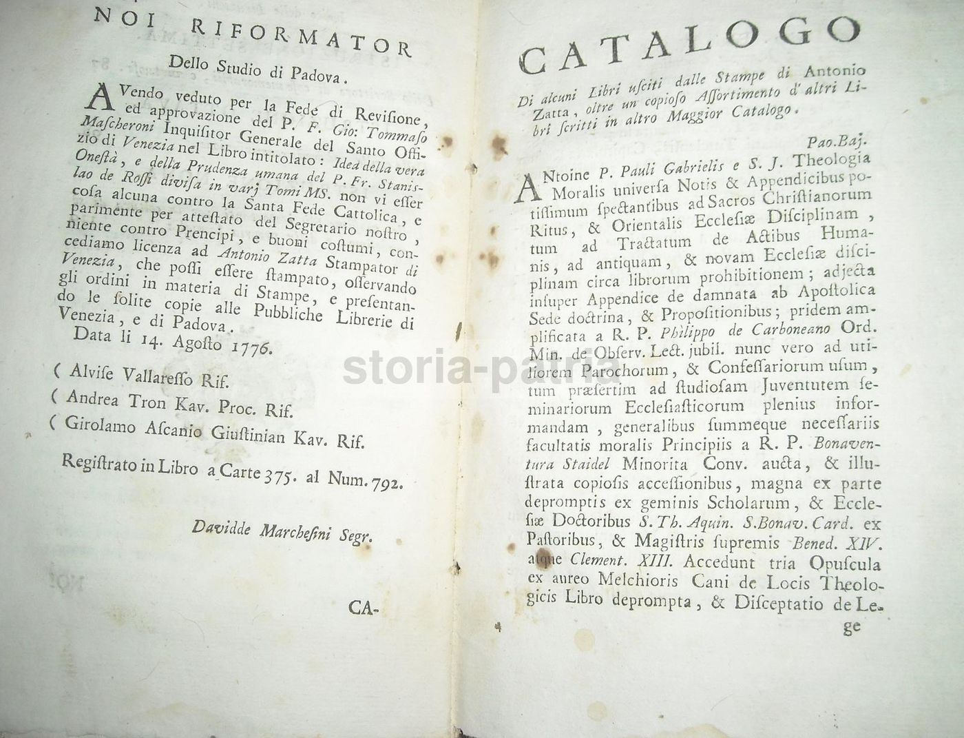 Idea Della Vera Onestà, De Rossi 1776 Venezia Zatta 5 Volumi Stemmi