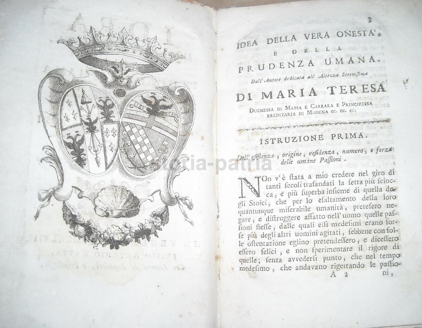 Idea Della Vera Onestà, De Rossi 1776 Venezia Zatta 5 Volumi Stemmi