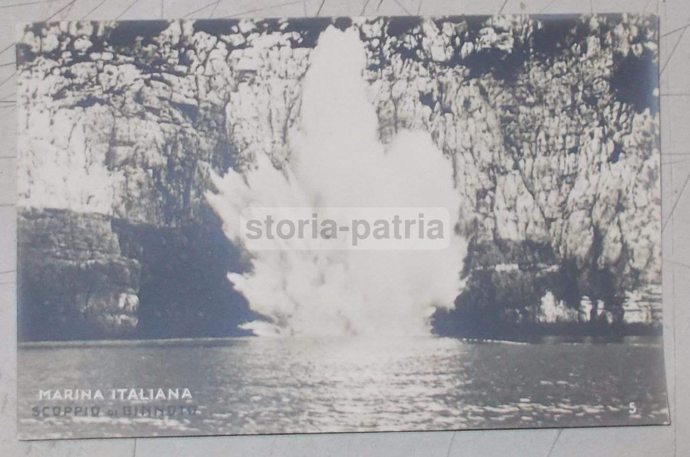 Foto Cartolina Marina Militare Italiana: Esplosione Di Un Ginnoto, Anni '20
