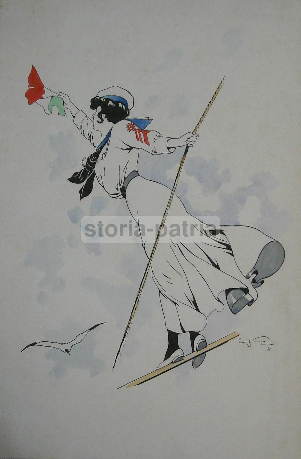 Illustrazione Allegorica Della Marina Italiana, 1916