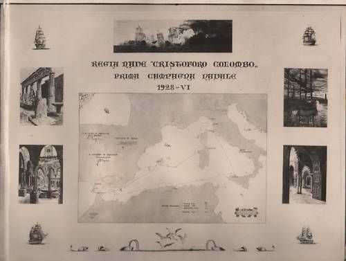 Stampa Fotografica Regia Nave Cristoforo Colombo, 1928, Prima Campagna Navale