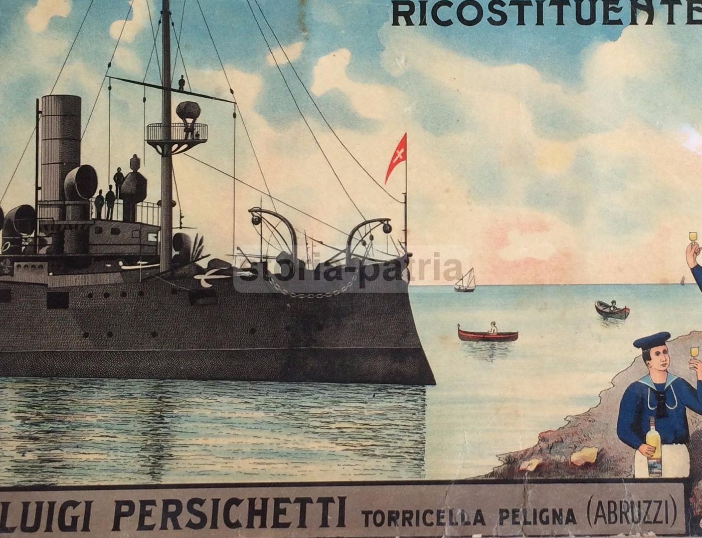 Pannello Pubblicitario Liquore Nave, Persichetti, Torricella Peligna