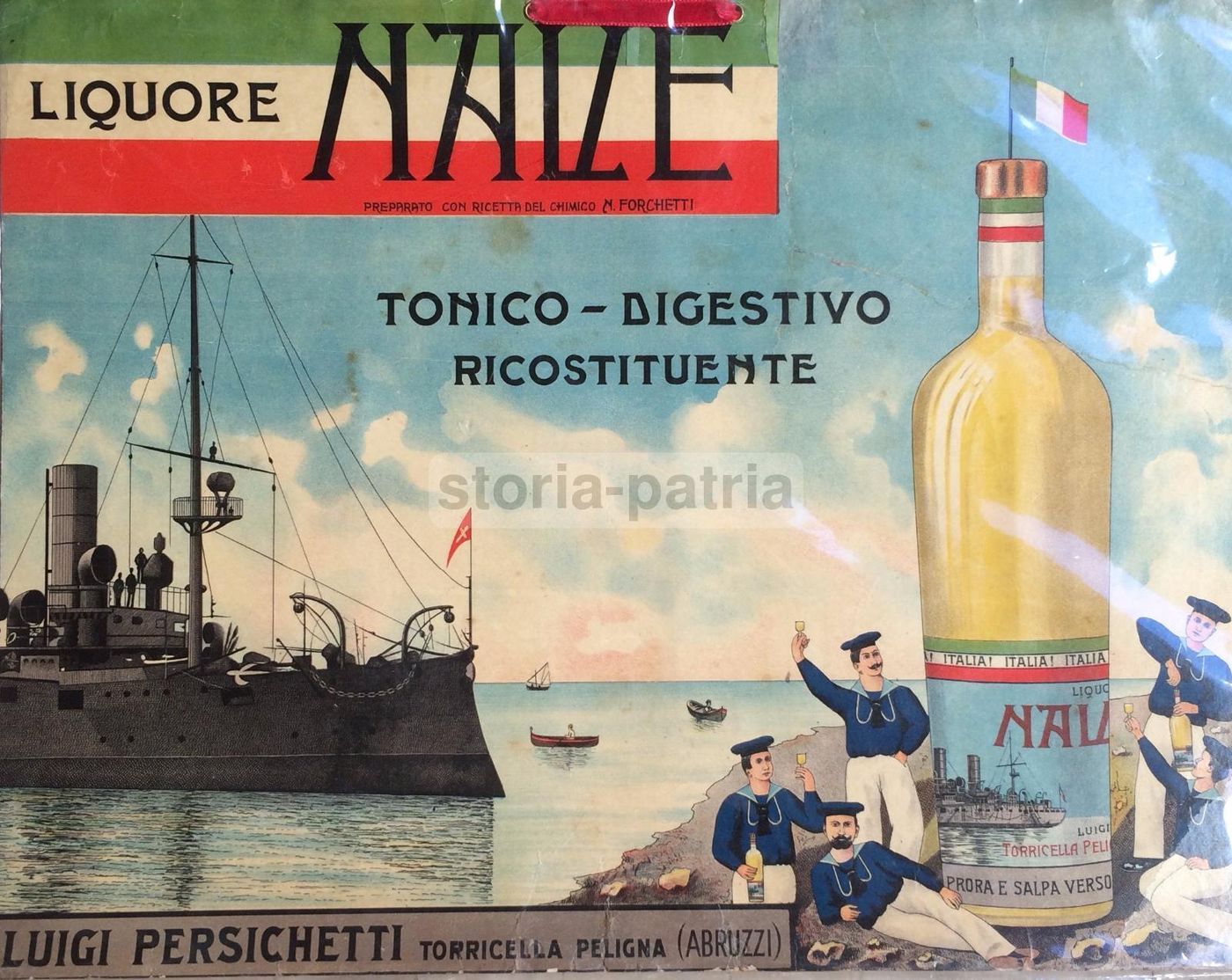 Pannello Pubblicitario Liquore Nave, Persichetti, Torricella Peligna