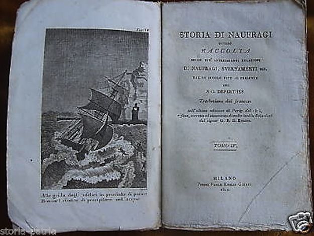 Storia Di Naufragi, Deperthes, Tomo IV, Milano, Giusti, 1822 (illustrato)