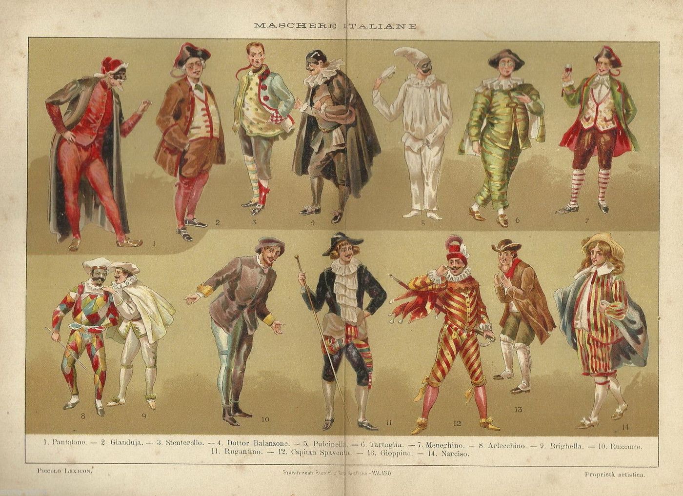 Maschere Italiane Antiche: Pulcinella, Arlecchino, Stenterello