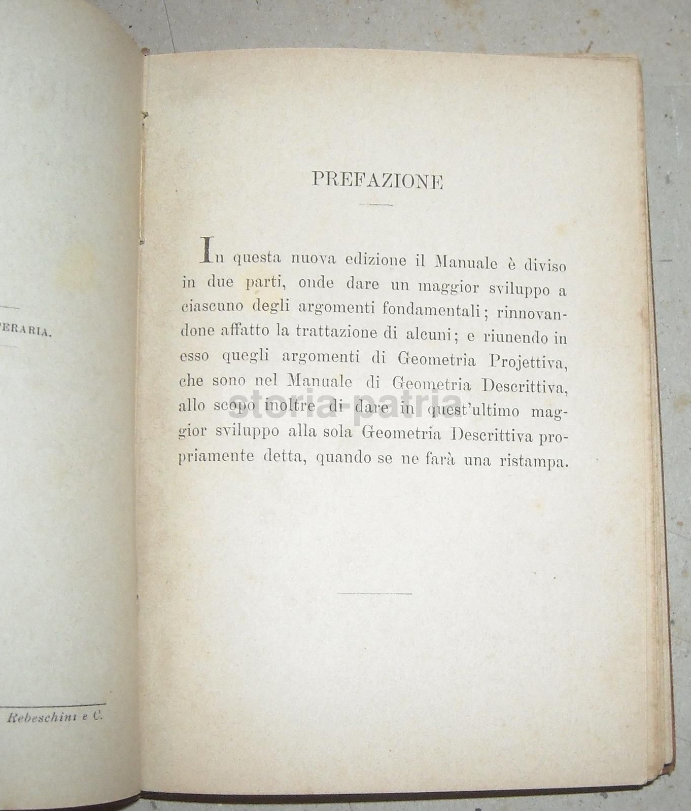 Geometria Projettiva Del Piano E Della Stella   Ferdinando Aschieri   Hoepli 1895