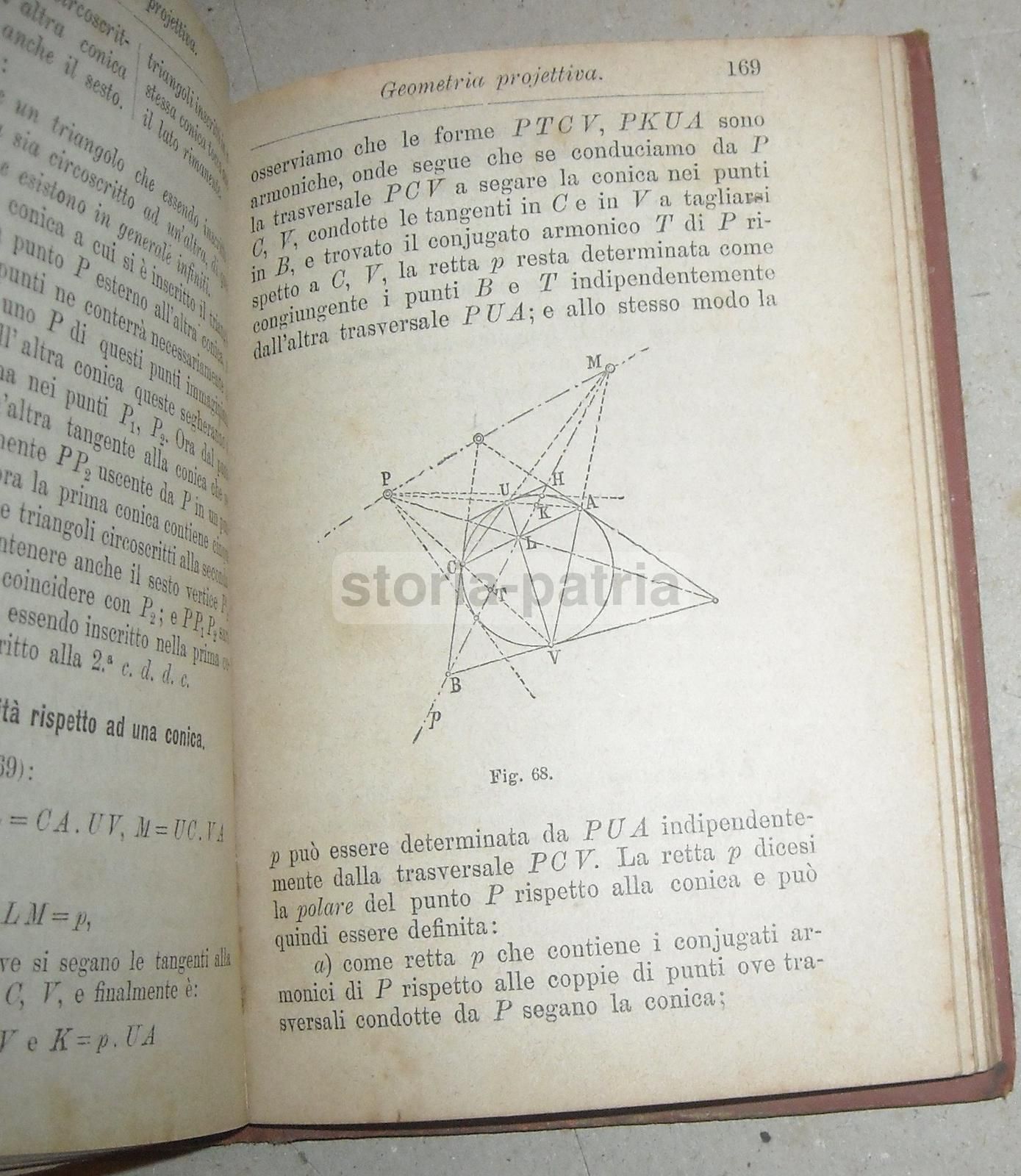 Geometria Projettiva Del Piano E Della Stella   Ferdinando Aschieri   Hoepli 1895