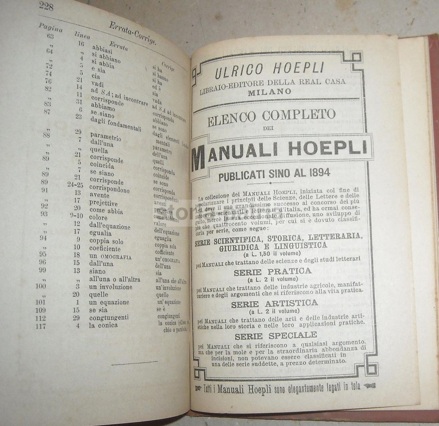 Geometria Projettiva Del Piano E Della Stella   Ferdinando Aschieri   Hoepli 1895