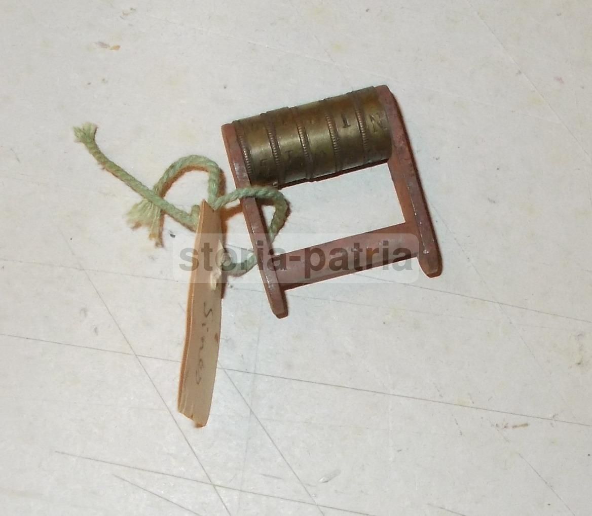 Antico Mini Lucchetto A Combinazione In Ferro E Ottone, XIX Secolo