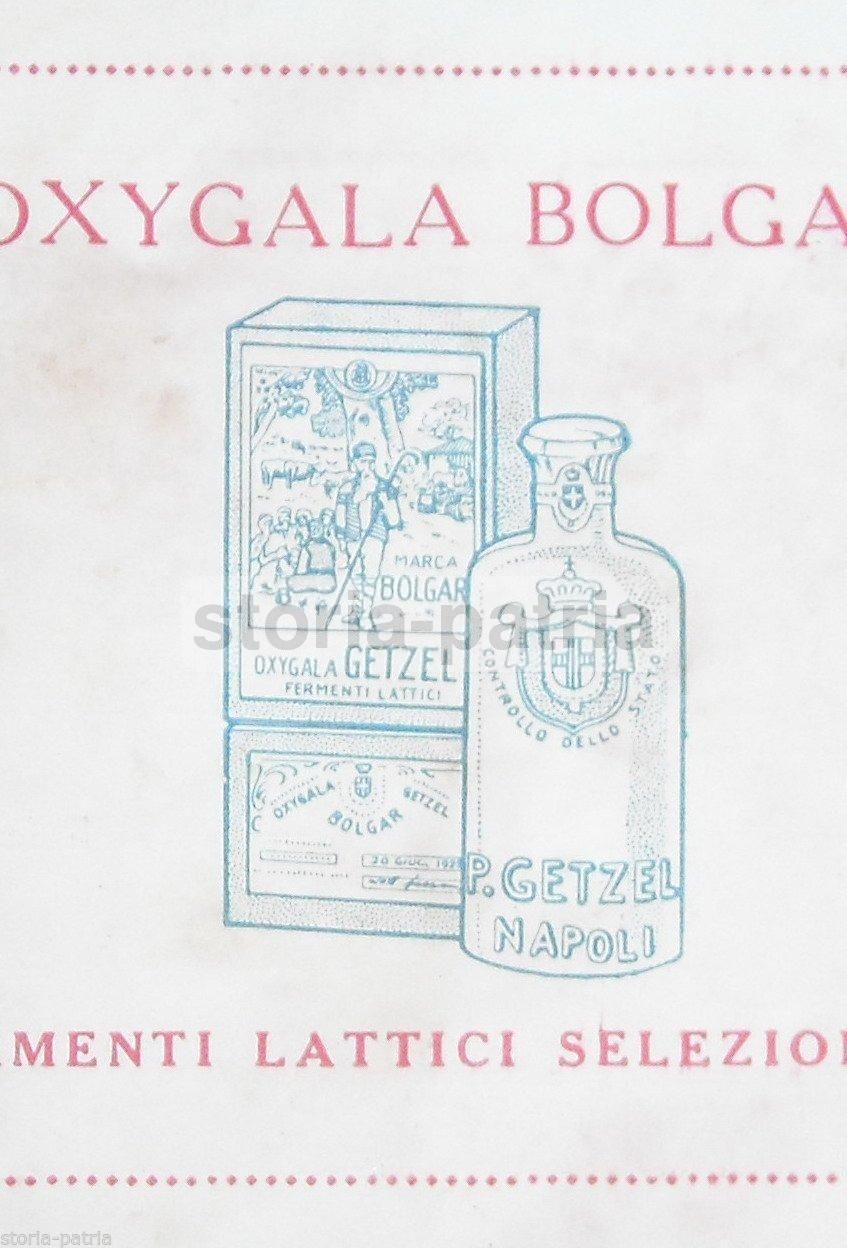 Calendarietto Pubblicitario Oxygala Bolgar 1926, Napoli