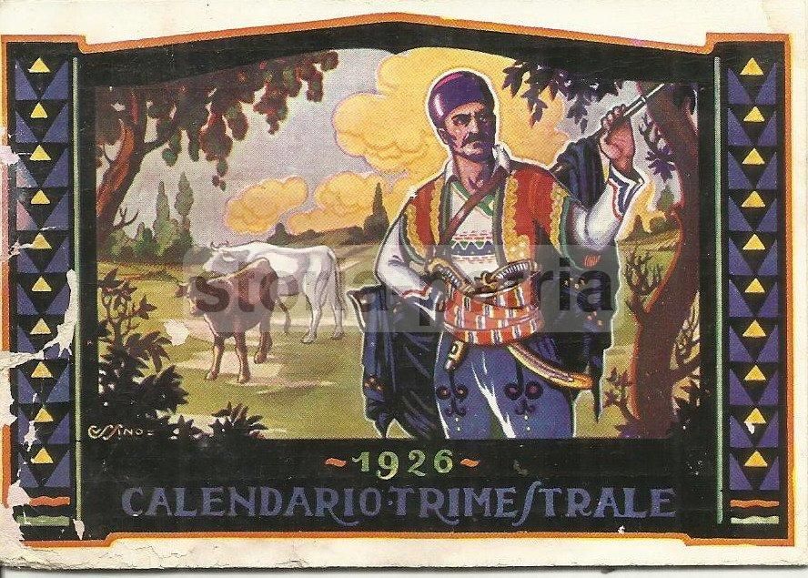 Calendarietto Pubblicitario Oxygala Bolgar 1926, Napoli