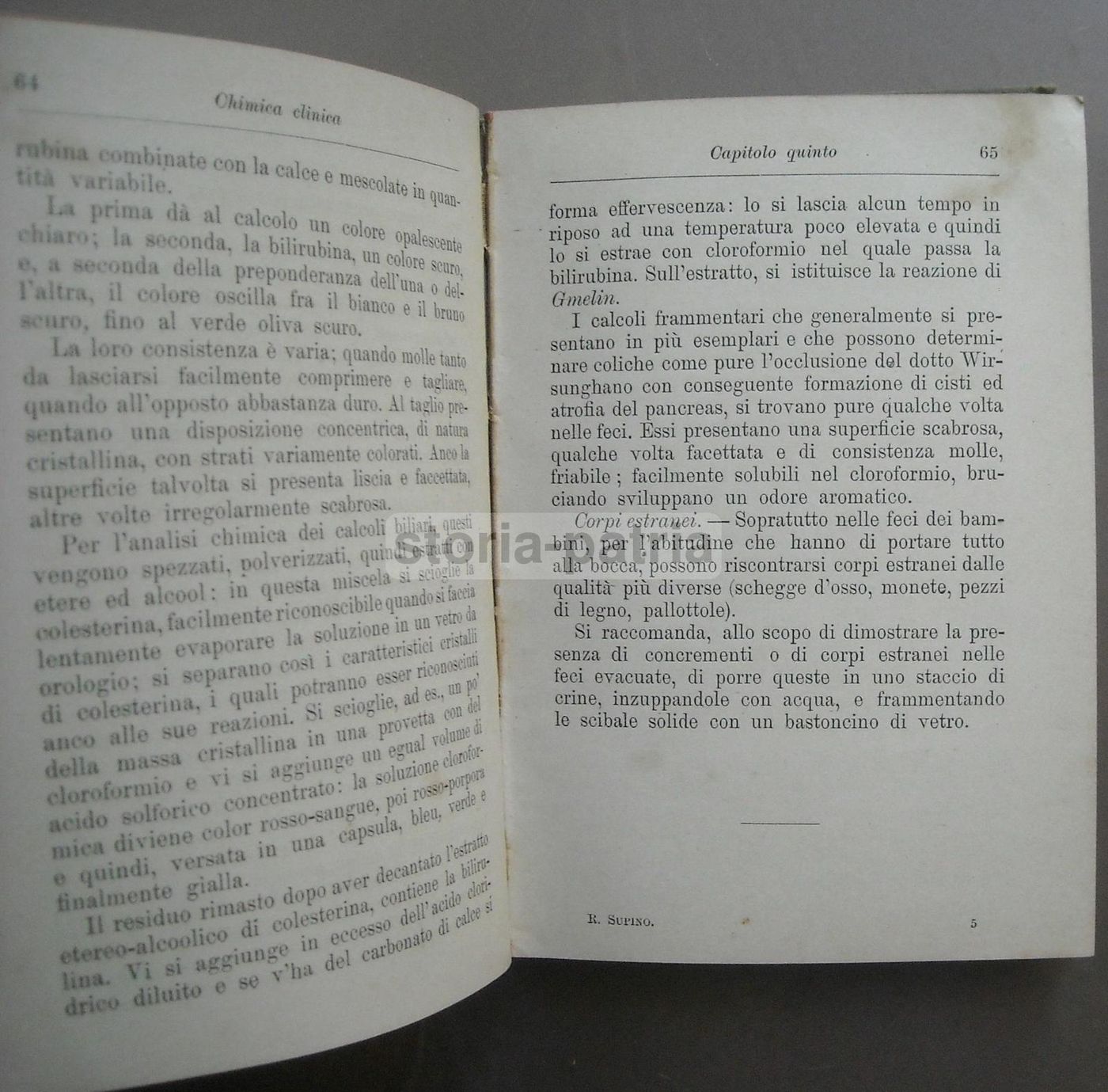 Chimica Clinica Di Raffaele Supino, Hoepli 1902, Prima Edizione