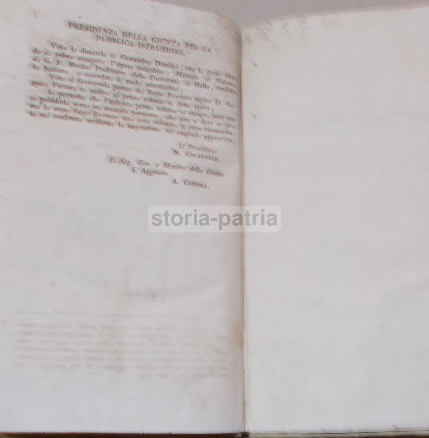 Manuale Di Notomia Generale, Descrittiva E Patologica   Johann Friedrich Meckel   1826