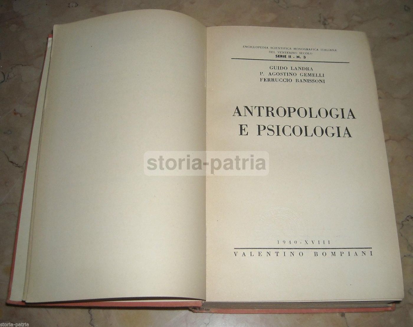 Antropologia E Psicologia: Landra, Gemelli, Banissoni (Milano, 1940)