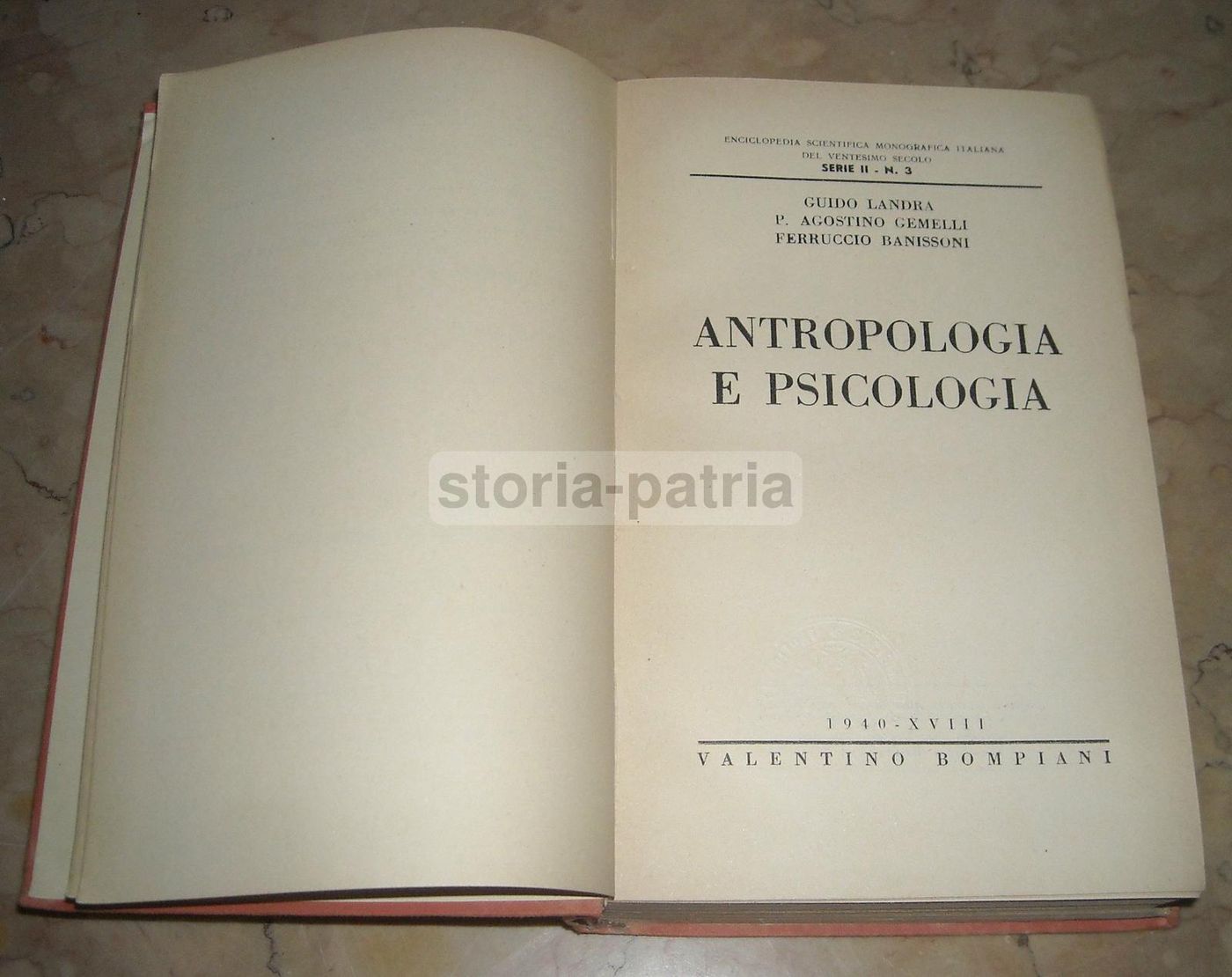 Antropologia E Psicologia: Landra, Gemelli, Banissoni (Milano, 1940)