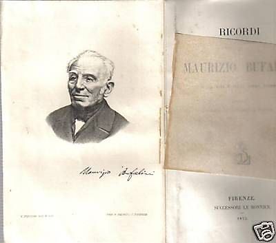 Ricordi Di Maurizio Bufalini, Mariotti, 1875. Medicina, Storia, Firenze