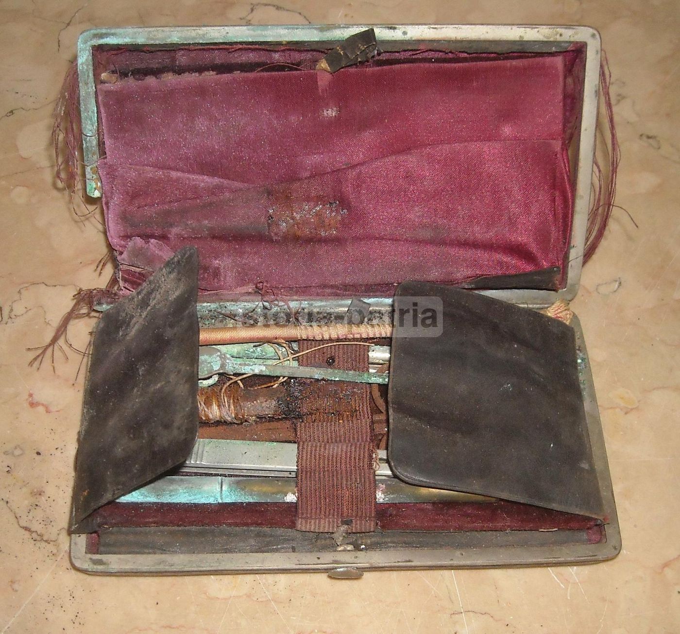 Astuccio Antico Medico Chirurgico Primo '900 Con Attrezzi Vari