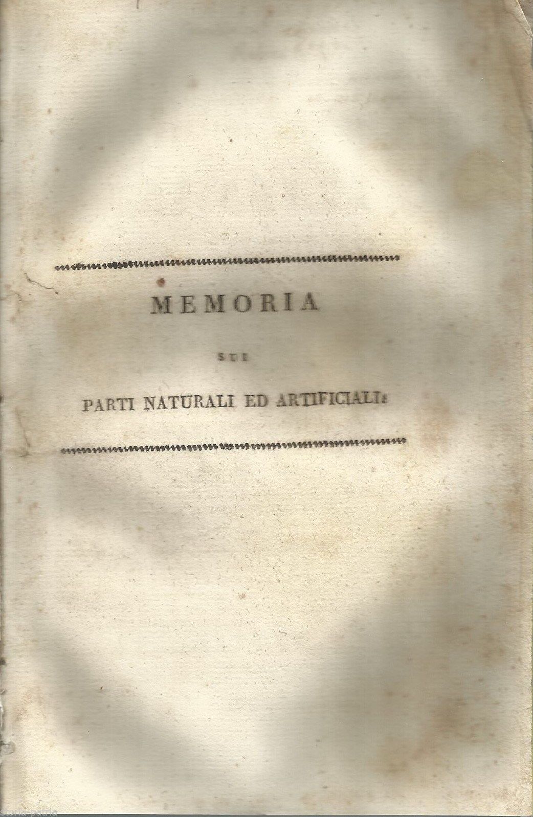 Tavola Ostetrica: Giovanni Sannicola, Napoli, 1829