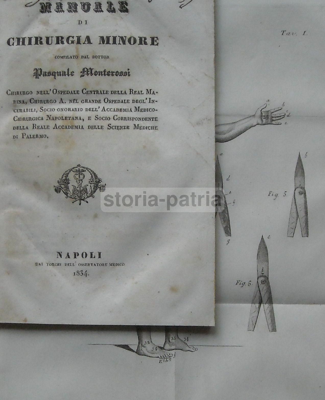 Manuale Di Chirurgia Minore, Monterossi, 1834, Napoli, Medicina Antica