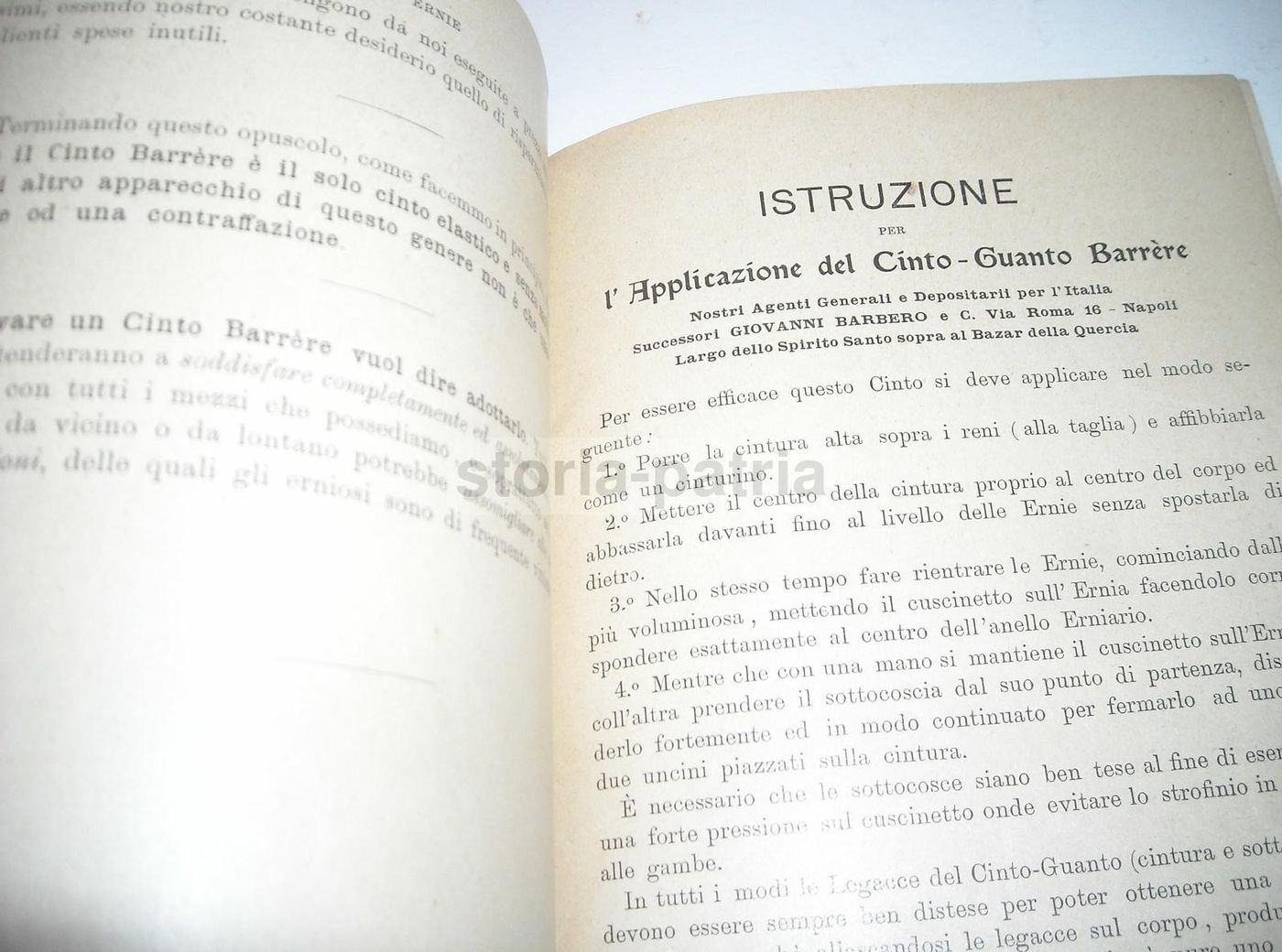 Ernie E Cinti Barrere: Catalogo Medico, Napoli 1906