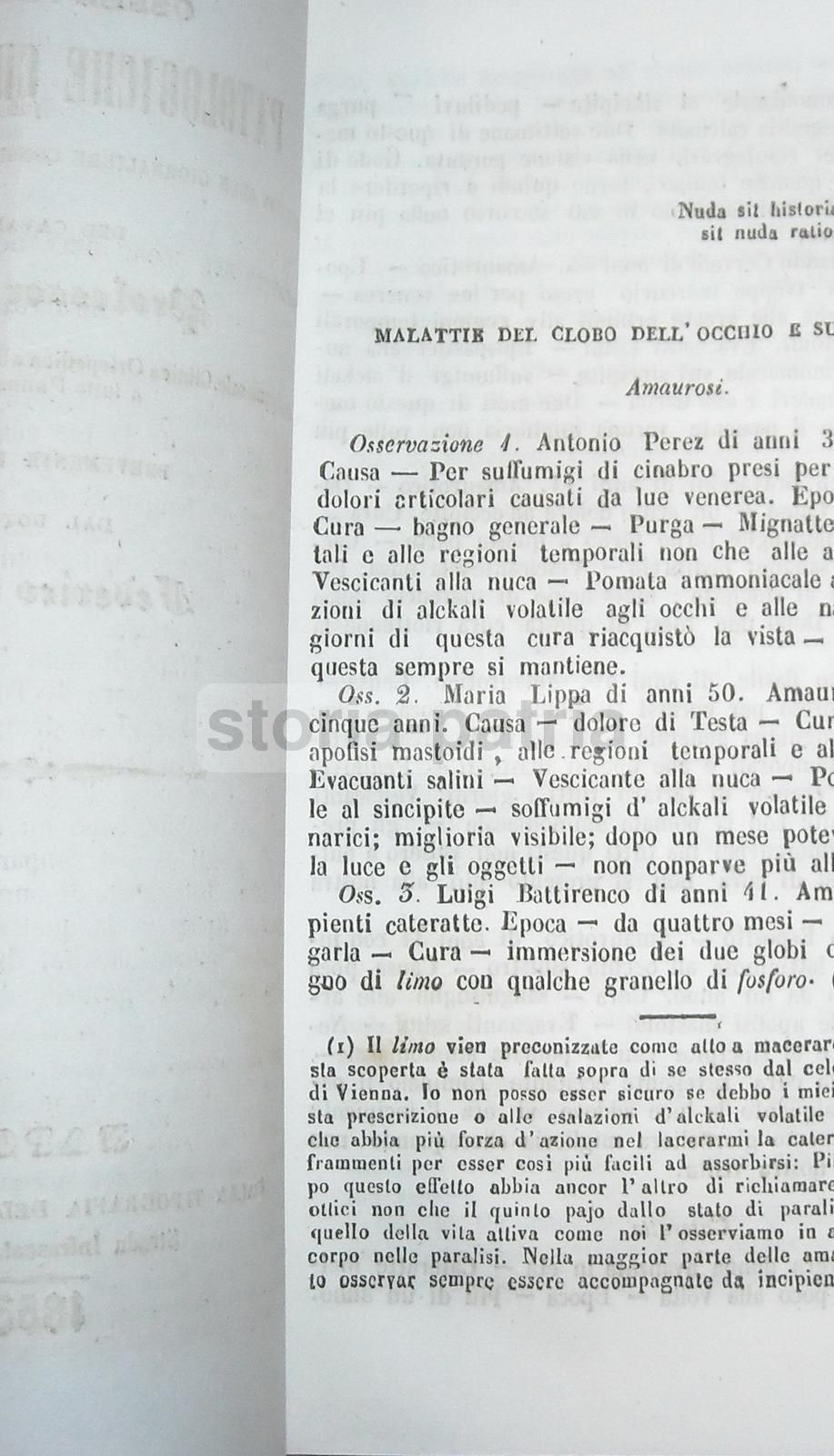 Osservazioni Patologiche Chirurgiche: Clinica Bruni, Napoli 1853