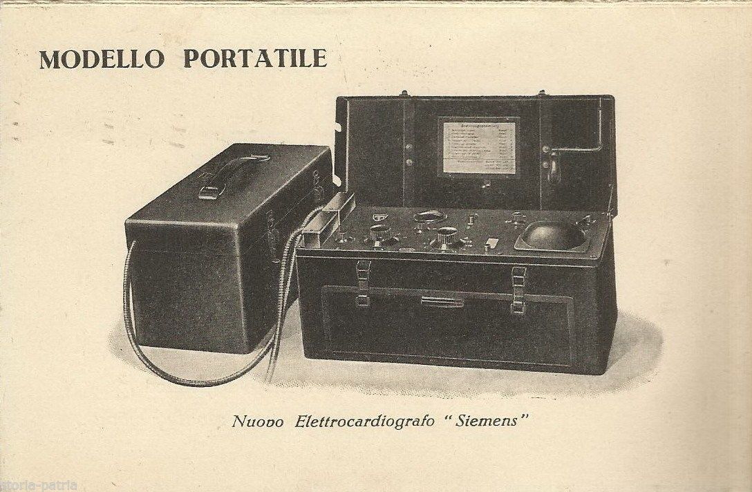 Pieghevole Pubblicitario Elettrocardiografo Siemens 1931 Roma