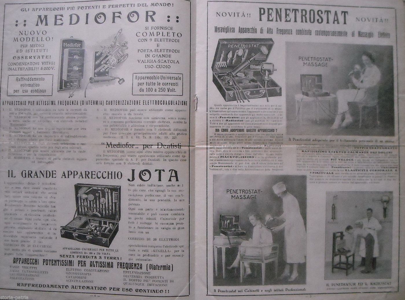 Catalogo Apparecchi Elettromedicali Cappelli, Firenze 1930