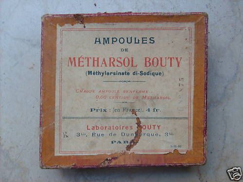 Scatola Farmaceutica Metharsol Bouty Paris, Primo '900