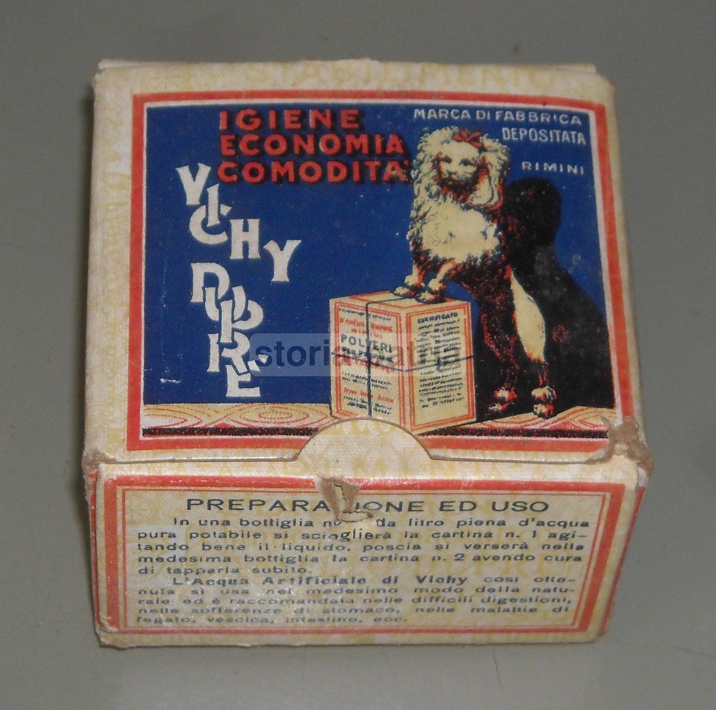 Scatola Polveri Vichy Artificiale Dupré Rimini Primo Novecento