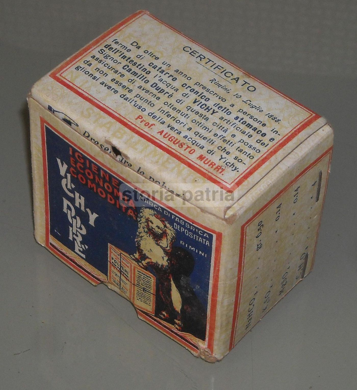 Scatola Polveri Vichy Artificiale Dupré Rimini Primo Novecento