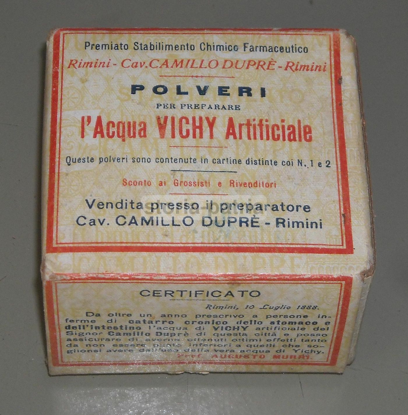 Scatola Polveri Vichy Artificiale Dupré Rimini Primo Novecento