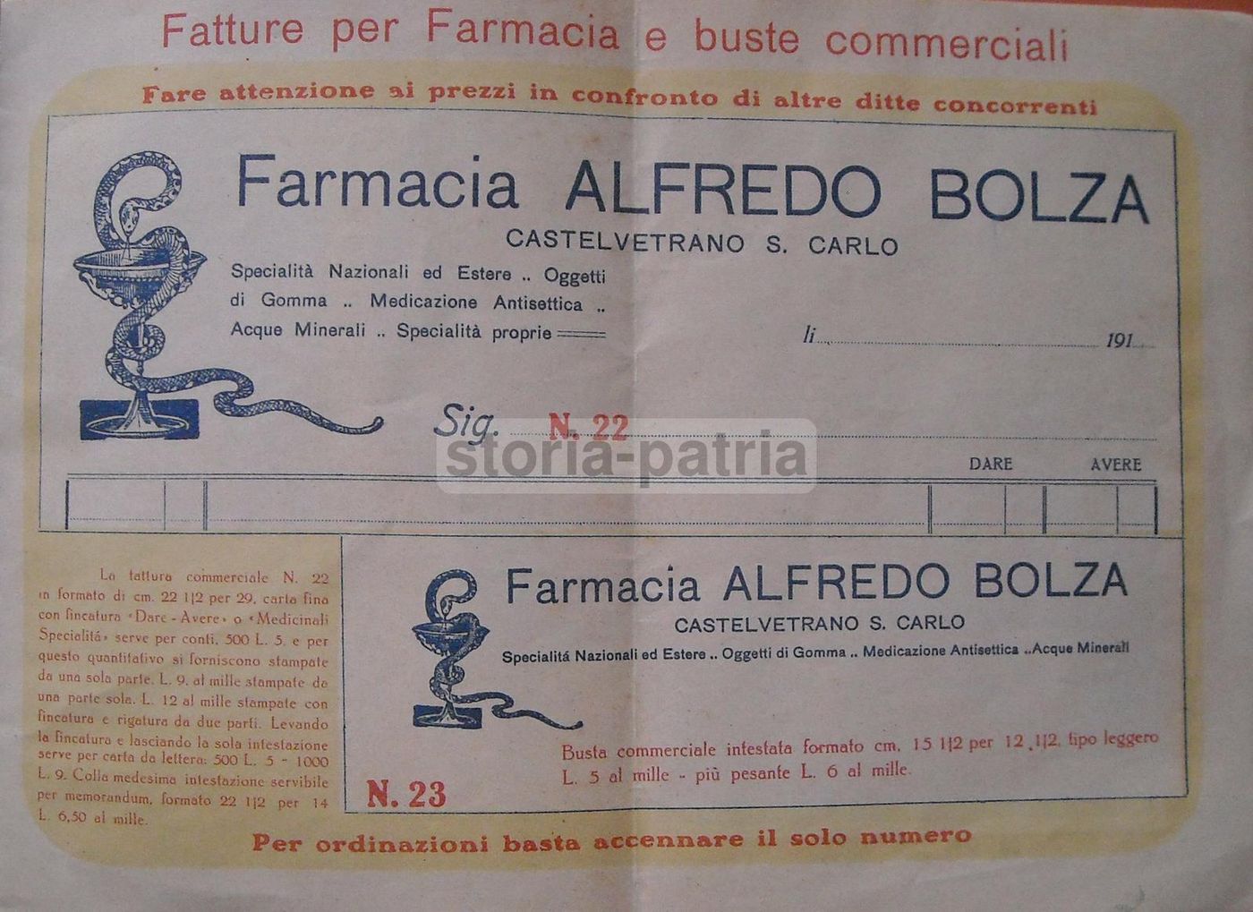 Stampa Pubblicitaria Farmacie Italiane Anni '10 '20 Etichette