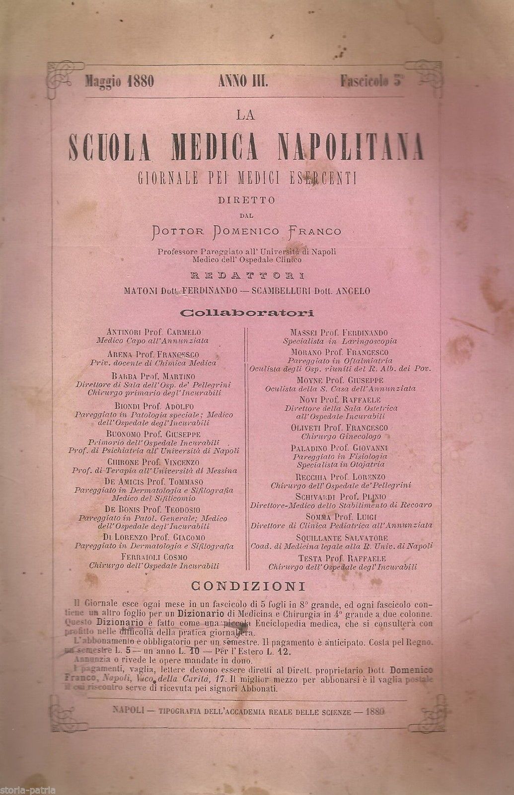La Scuola Medica Napolitana 1880: Idroterapia E Stabilimento Chiatamone, Napoli