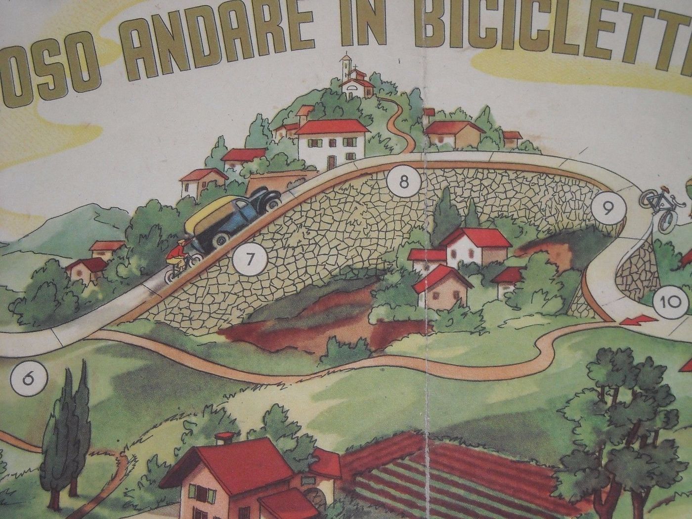 Gioco Pubblicitario Nivea Ciclismo 1940 Giochi Lasco Milano