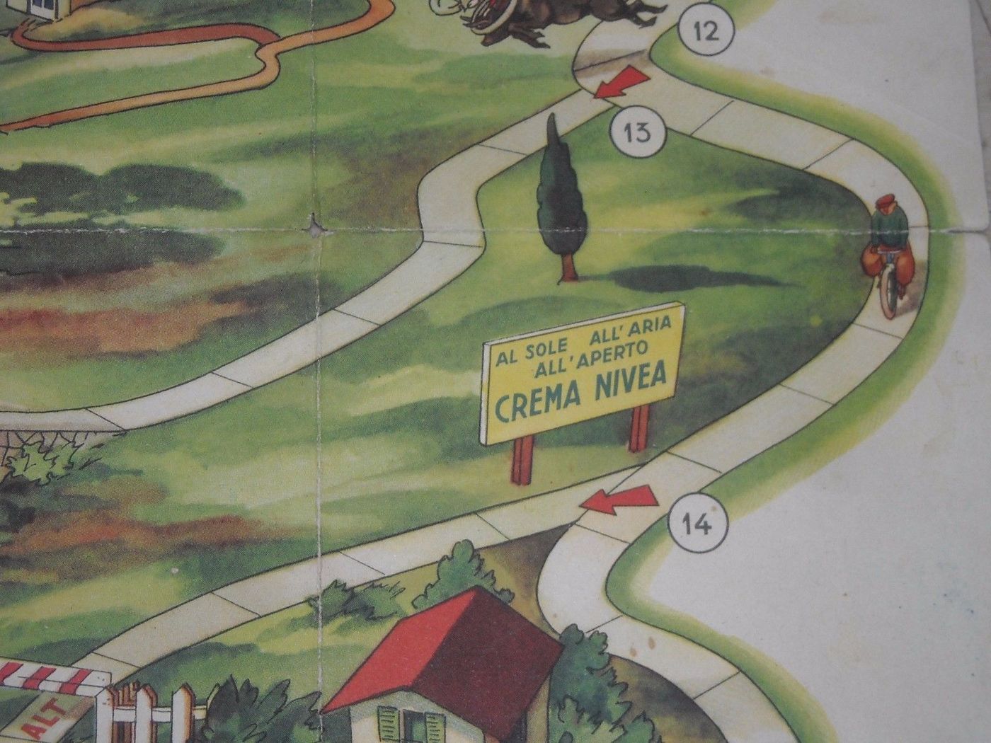 Gioco Pubblicitario Nivea Ciclismo 1940 Giochi Lasco Milano