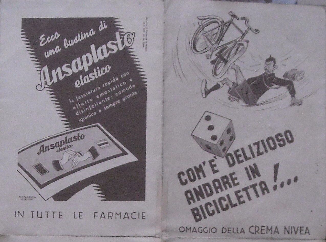 Gioco Pubblicitario Nivea Ciclismo 1940 Giochi Lasco Milano