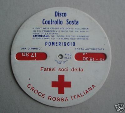 Disco Orario Croce Rossa Italiana (Anni 50 60)
