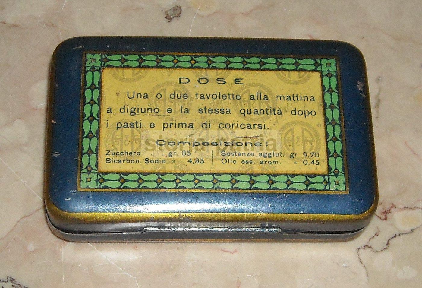Scatola Pubblicitaria Bertelli Tavolette Digestive, Prima Metà Del '900