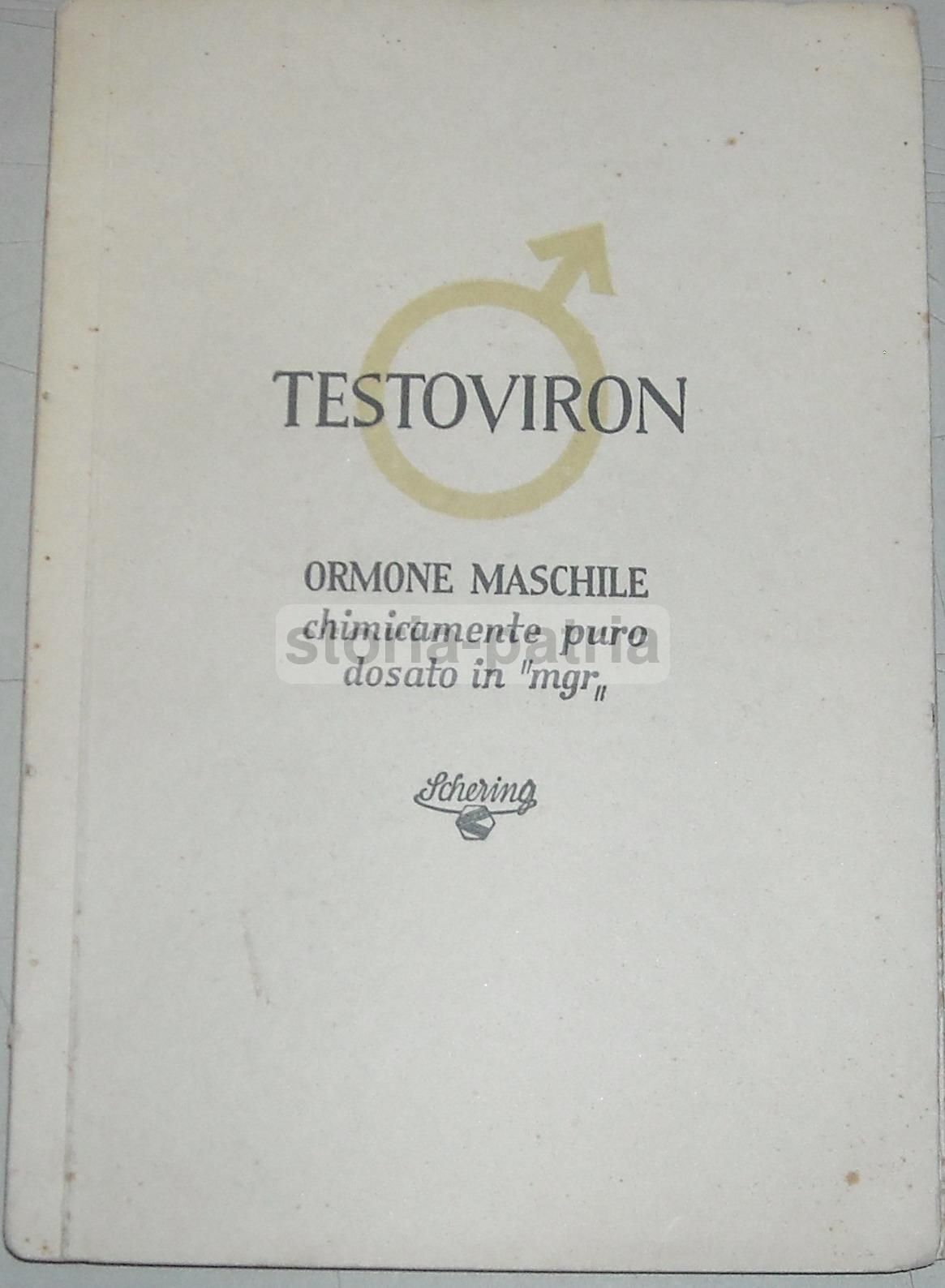 Testoviron Schering: Opuscolo Pubblicitario Medico Anni '30