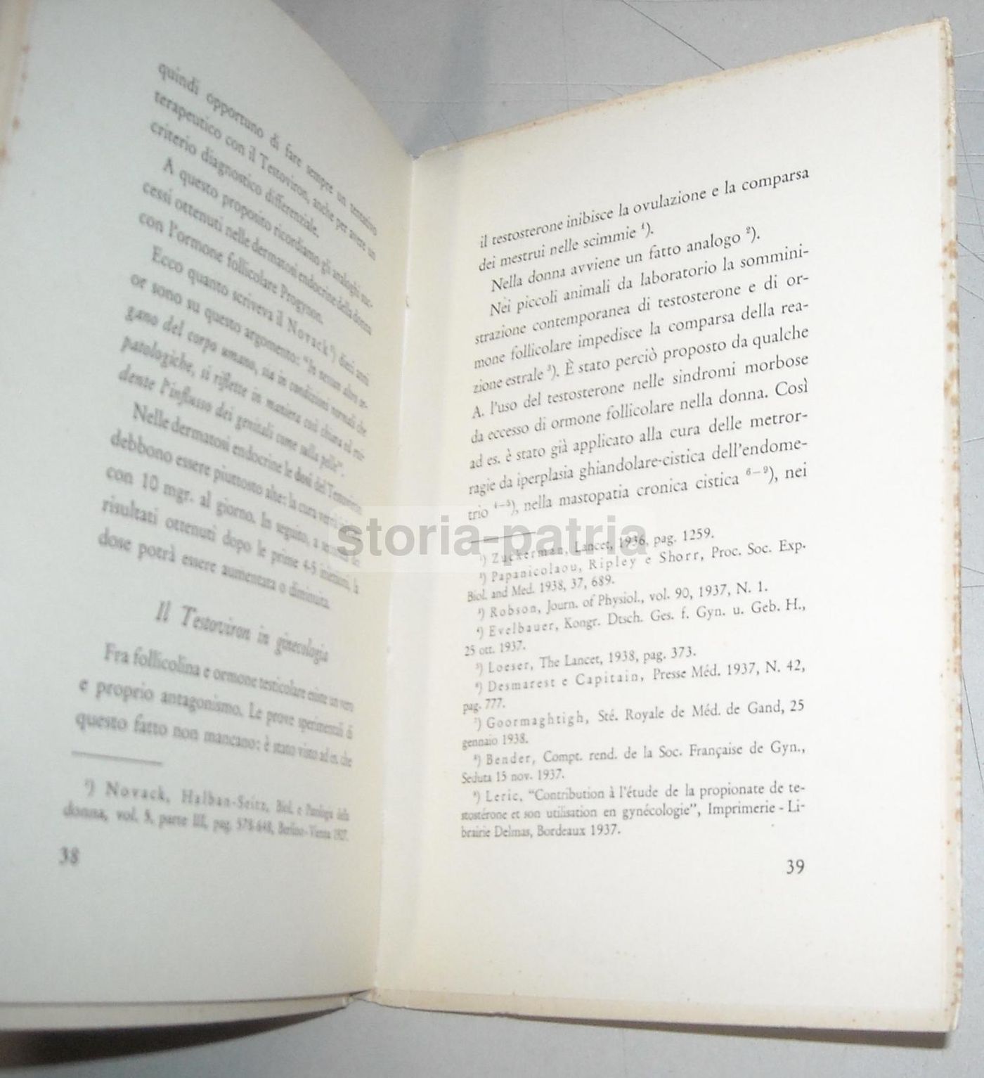 Testoviron Schering: Opuscolo Pubblicitario Medico Anni '30