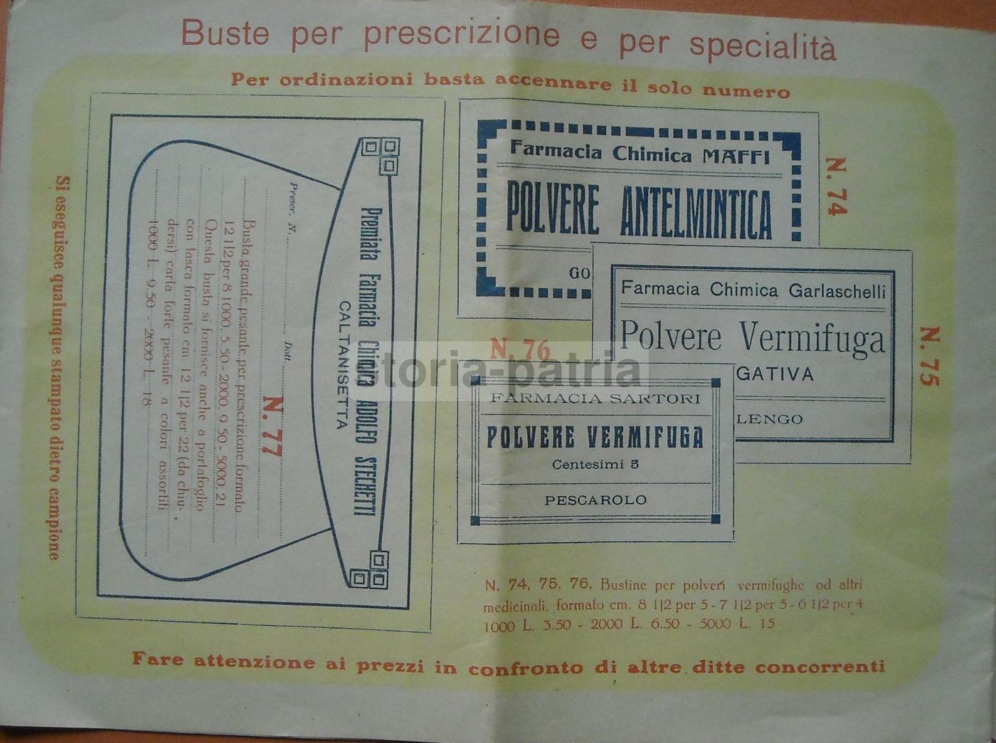 Etichette Farmaceutiche Antiche: Panizza, Sambusseti E Maffi