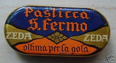 S. Fermo Zeda Throat Lozenges Case, Intra, First Half of the 1900s
