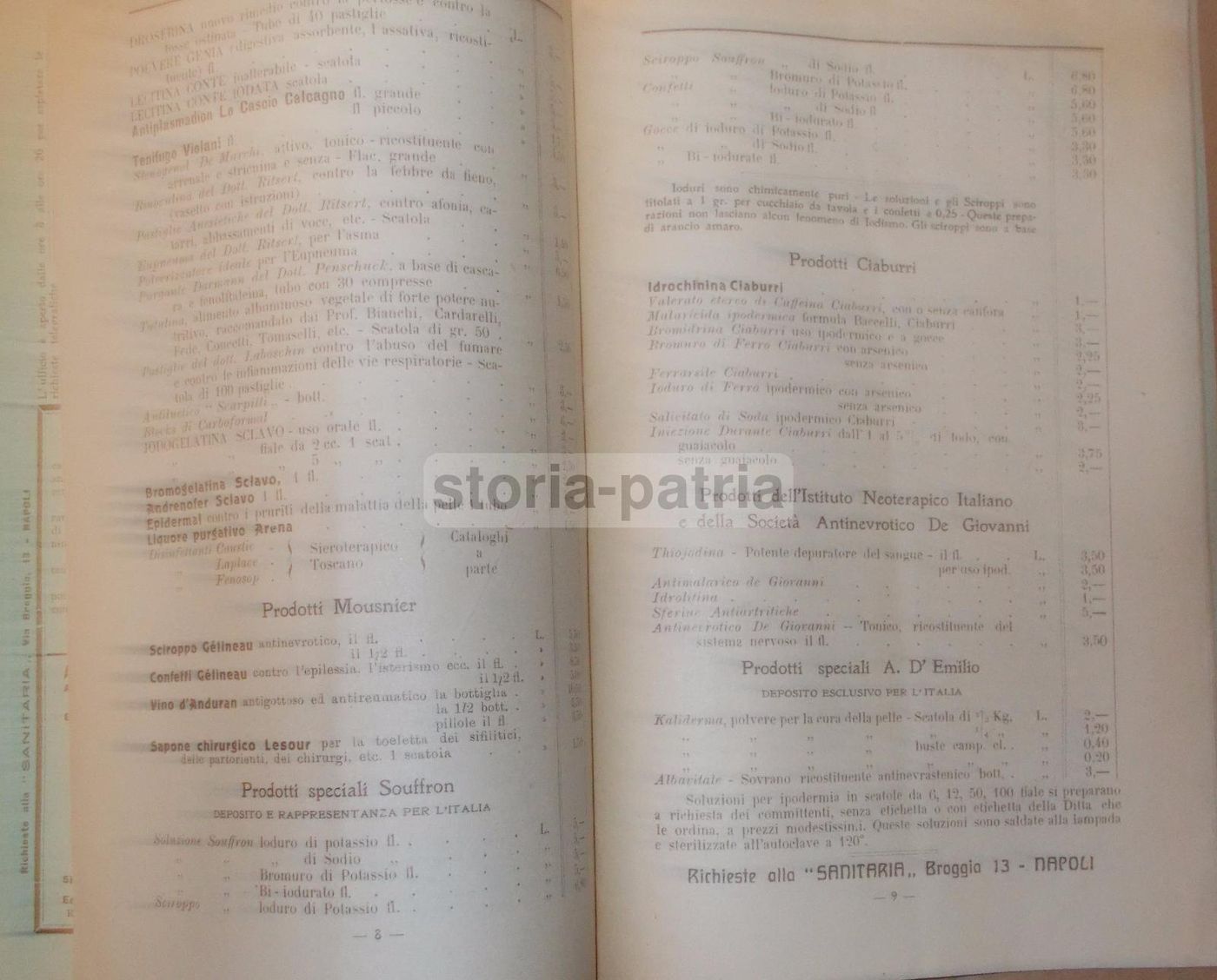 La Sanitaria Napoli 1910: Siero Marmorek, Sclavo, Farmacia E Medicina