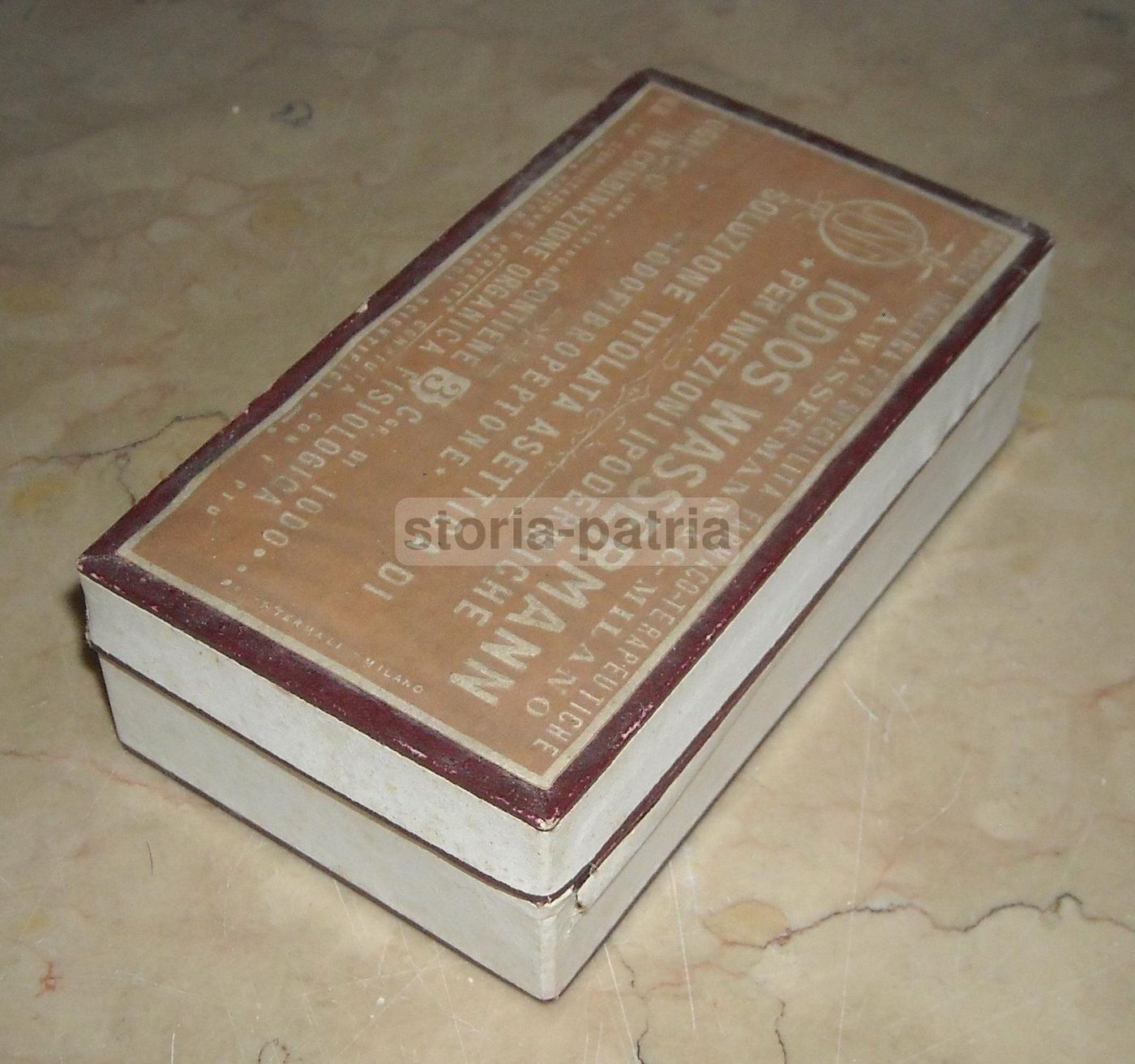 Astuccio Wassermann Iodofibropeptone Milano Anni '30 Farmaceutica