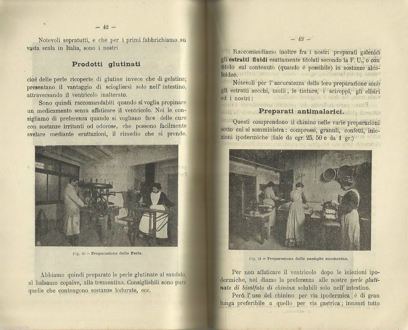 Serono, Catalogo Medicamenti 1907: Farmacia, Galenici, Malaria, Anestesia