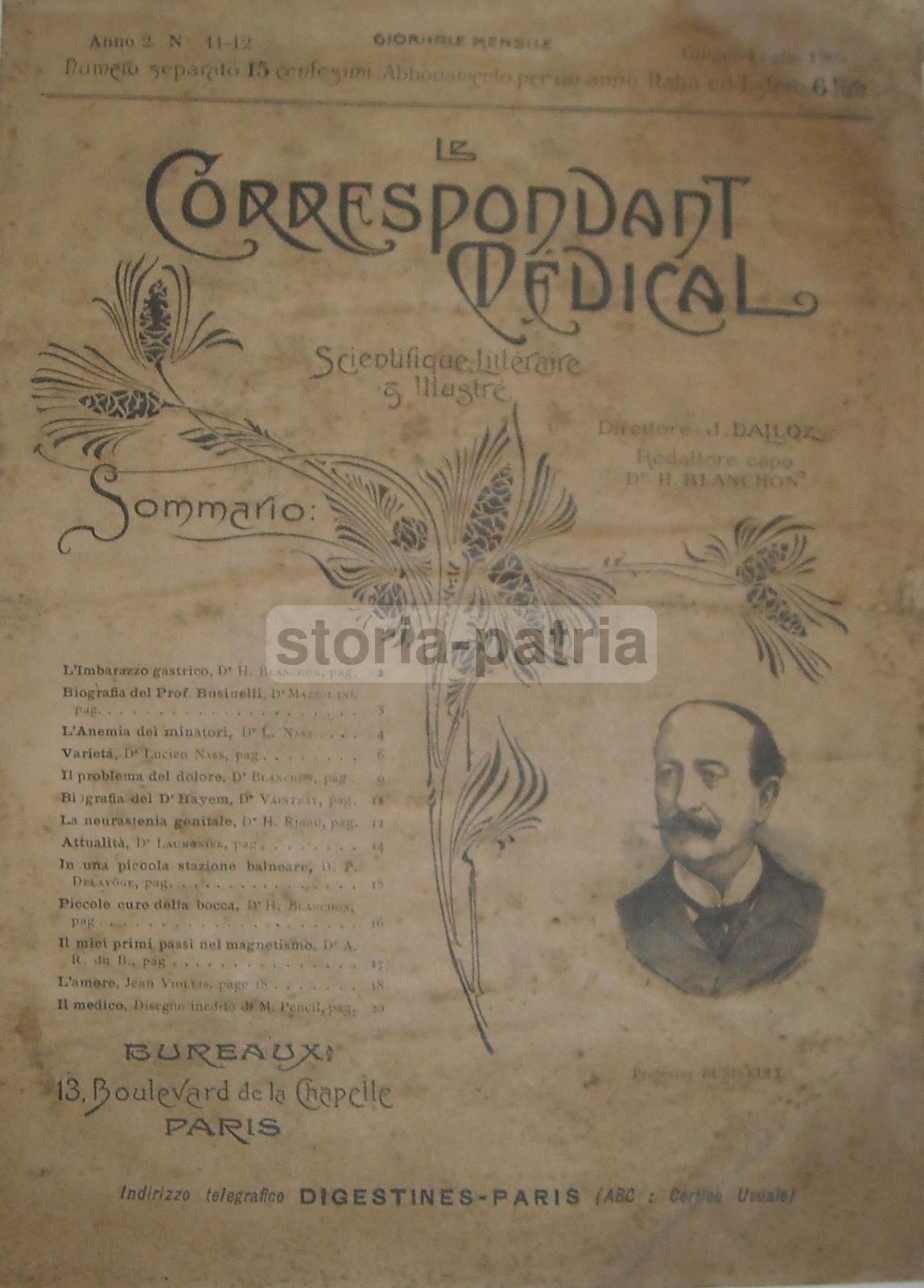 Le Correspondant Medical, N. 11 12, 1905: Businelli, Hayem, Neurastenia