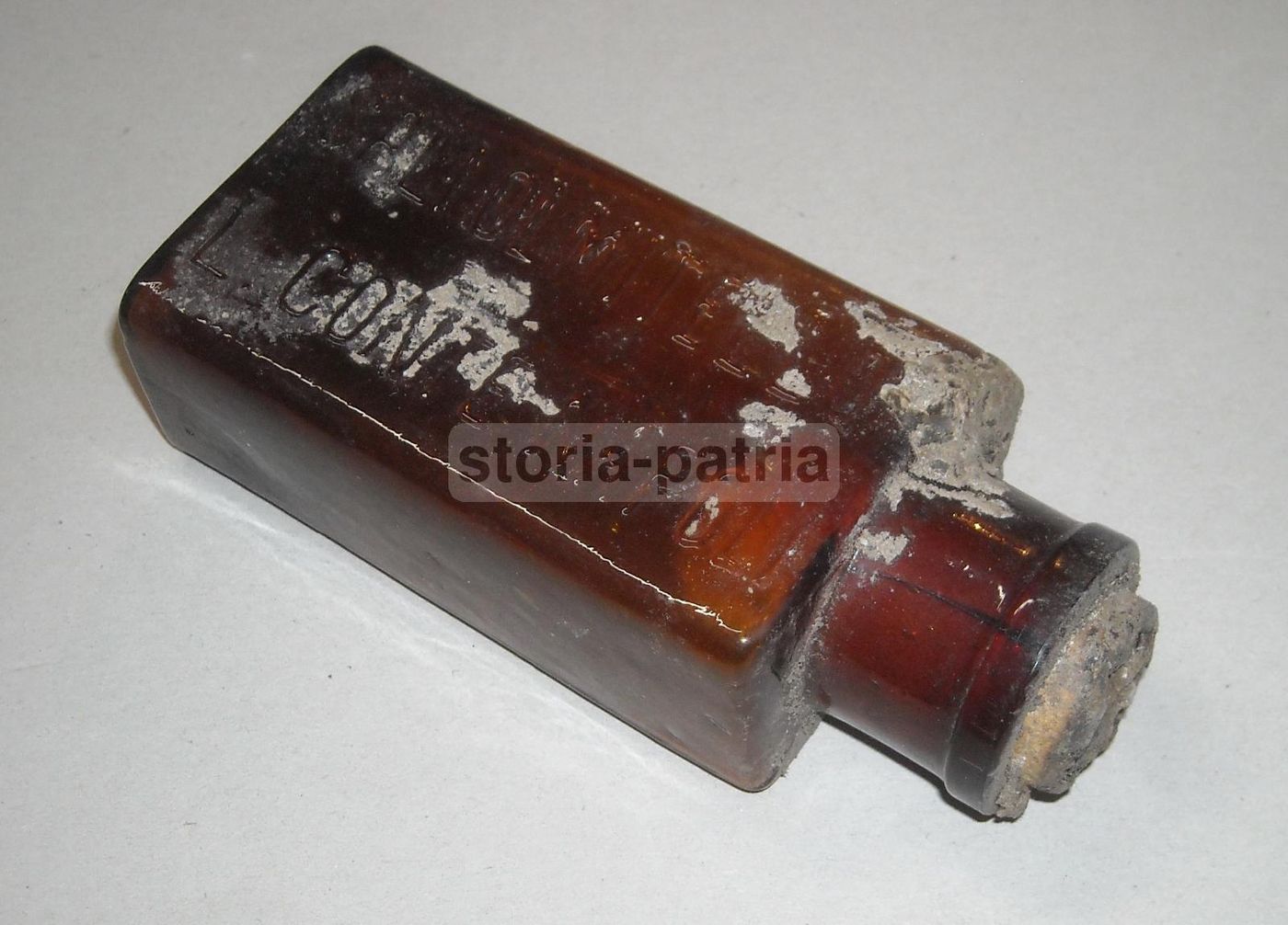 Bottiglietta Farmaceutica Antica Sali Olmitello L. Conte Napoli